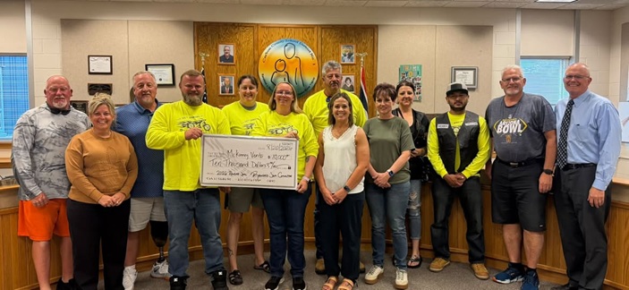 Rawlins Jam Members Present Donation to Carbon County School District One - Rawlins Jam Motorcycle Rally